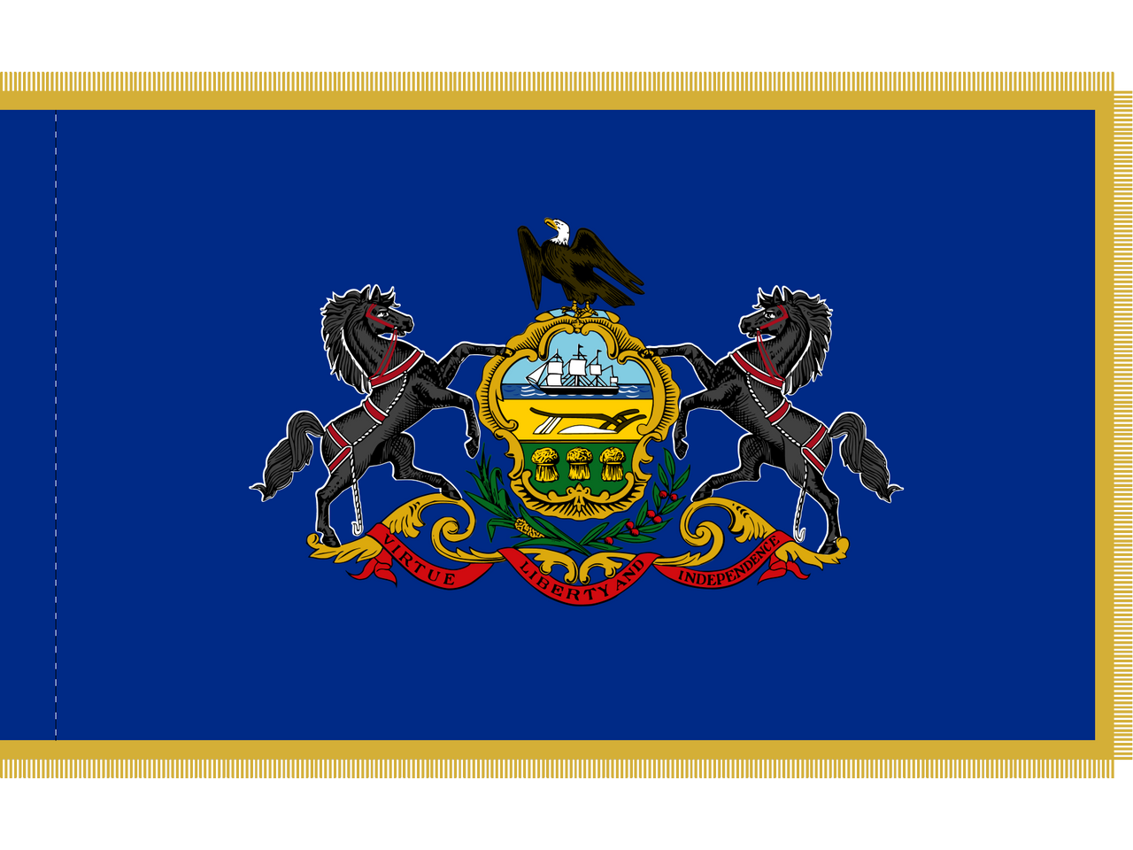 Pennsylvania Indoor Presentation Flagpole Set
