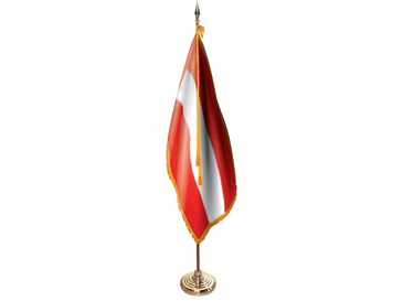 Austria Indoor Presentation Flagpole Set - Oak Pole