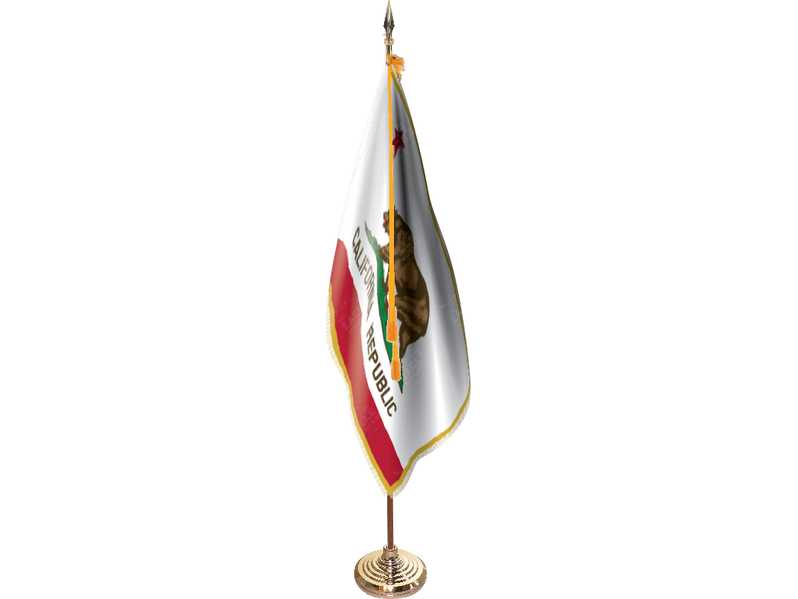 California Indoor Presentation Flagpole Set