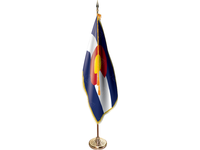 Colorado Indoor Presentation Flagpole Set