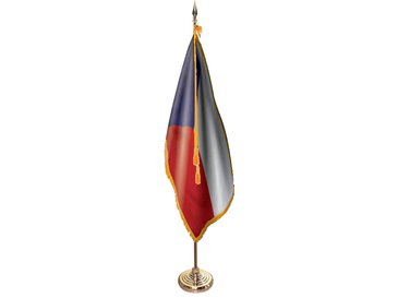 Czechia Indoor Presentation Flagpole Set - Oak Pole