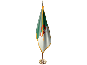 Algeria Indoor Presentation Flagpole Set - Oak Pole