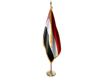 Egypt Indoor Presentation Flagpole Set - Oak Pole