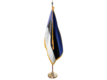 Estonia Indoor Presentation Flagpole Set - Oak Pole