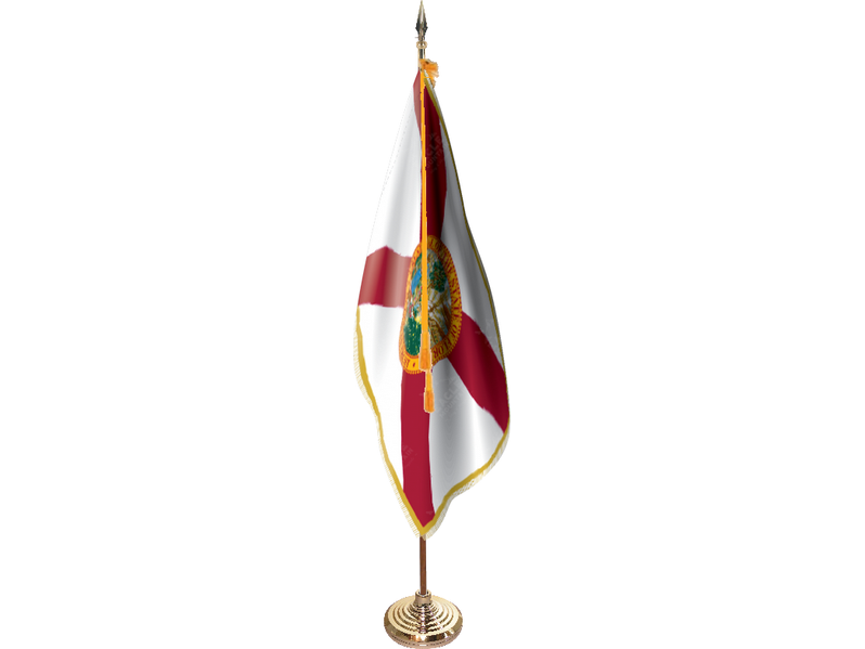 Florida Indoor Presentation Flagpole Set