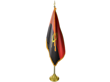 Angola Indoor Presentation Flagpole Set - 11' Gold Pole