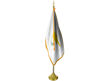 Cyprus Indoor Presentation Flagpole Set - 11' Gold Pole