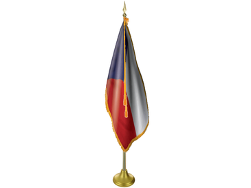 Czechia Indoor Presentation Flagpole Set - 11' Gold Pole
