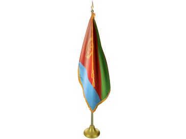 Eritrea Indoor Presentation Flagpole Set - 11' Gold Pole