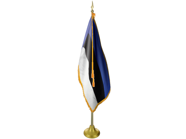 Estonia Indoor Presentation Flagpole Set - 11' Gold Pole