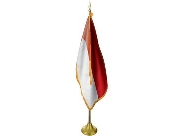 Indonesia Indoor Presentation Flagpole Set - 11' Gold Pole