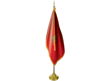 Morocco Indoor Presentation Flagpole Set - 11' Gold Pole