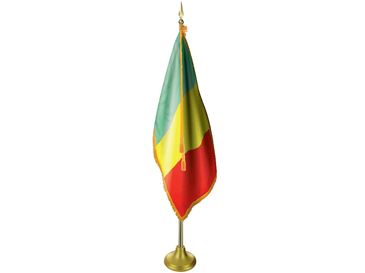 Mali Indoor Presentation Flagpole Set - 11' Gold Pole