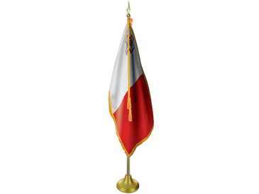 Malta Indoor Presentation Flagpole Set - 11' Gold Pole