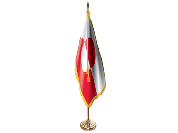 Greenland Indoor Presentation Flagpole Set - Oak Pole