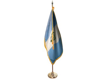 Guatemala Indoor Presentation Flagpole Set - Oak Pole