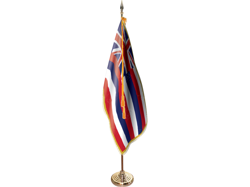 Hawaii Indoor Presentation Flagpole Set