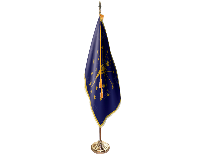 Indiana Indoor Presentation Flagpole Set