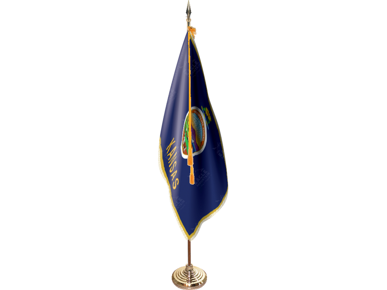 Kansas Indoor Presentation Flagpole Set