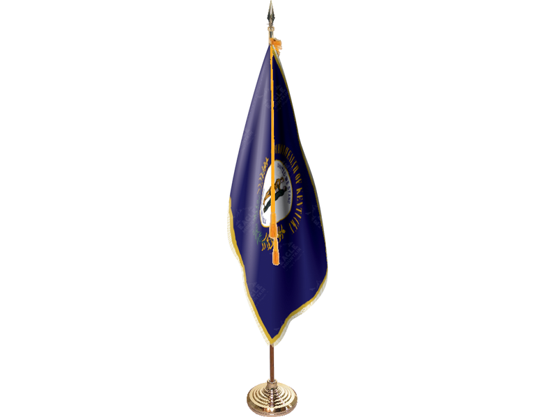 Kentucky Indoor Presentation Flagpole Set
