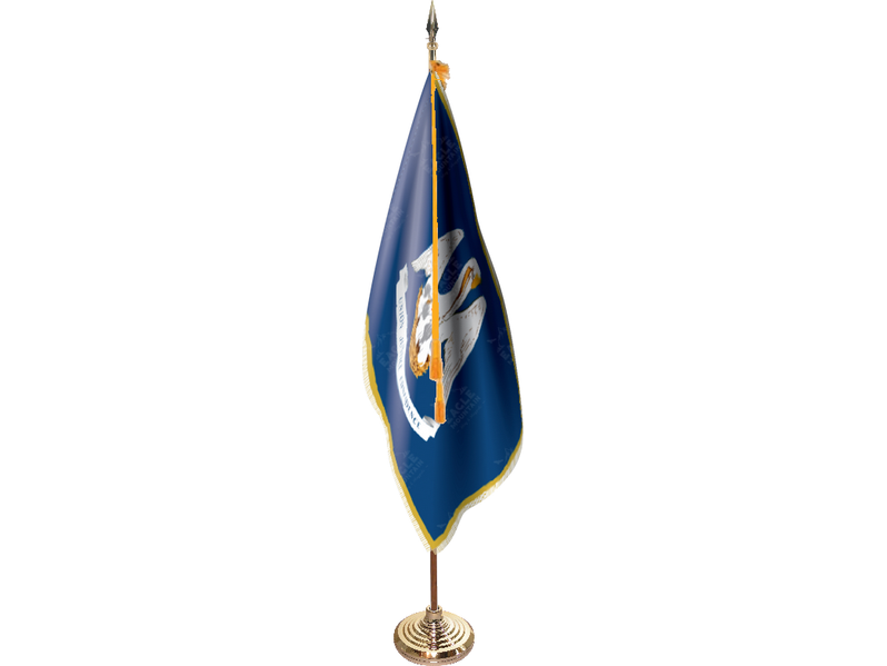 Louisiana Indoor Presentation Flagpole Set