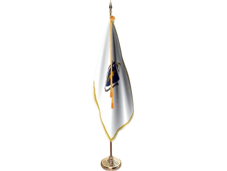 Massachusetts Indoor Presentation Flagpole Set