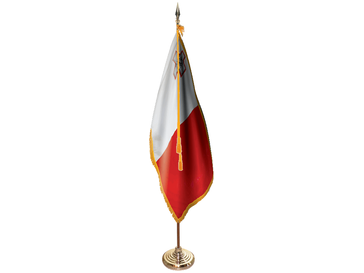 Malta Indoor Presentation Flagpole Set - Oak Pole