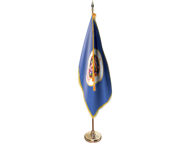 Minnesota Indoor Presentation Flagpole Set