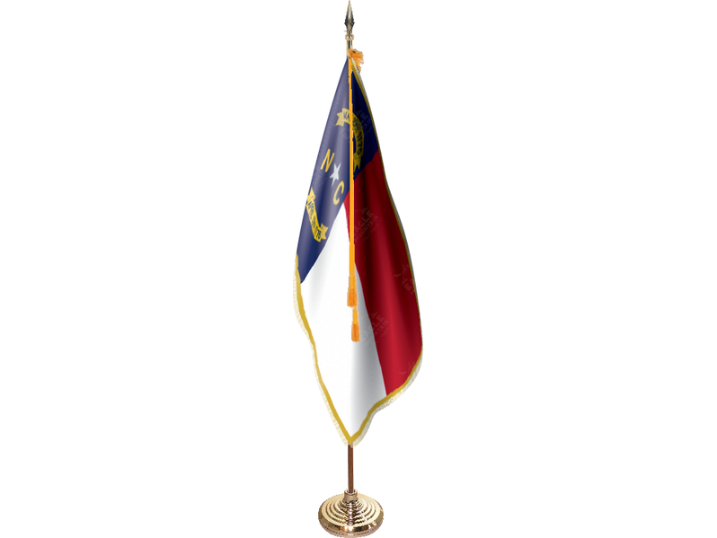 North Carolina Indoor Presentation Flagpole Set