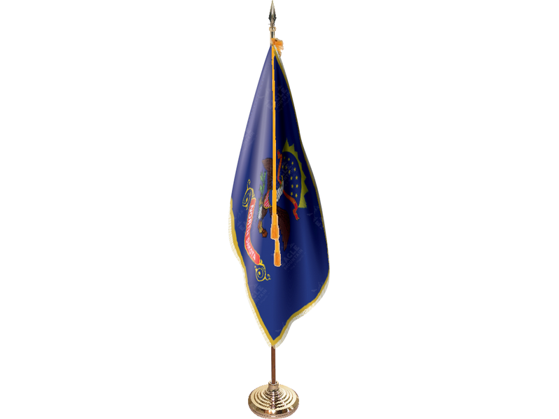 North Dakota Indoor Presentation Flagpole Set