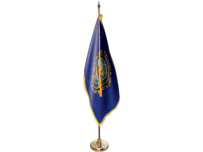 New Hampshire Indoor Presentation Flagpole Set
