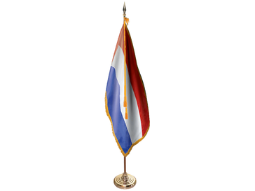Netherlands Indoor Presentation Flagpole Set - Oak Pole