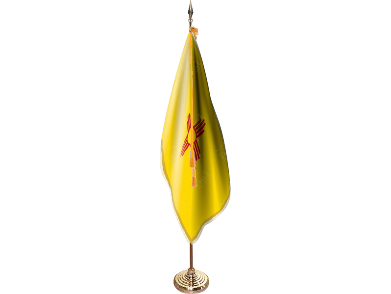 New Mexico Indoor Presentation Flagpole Set