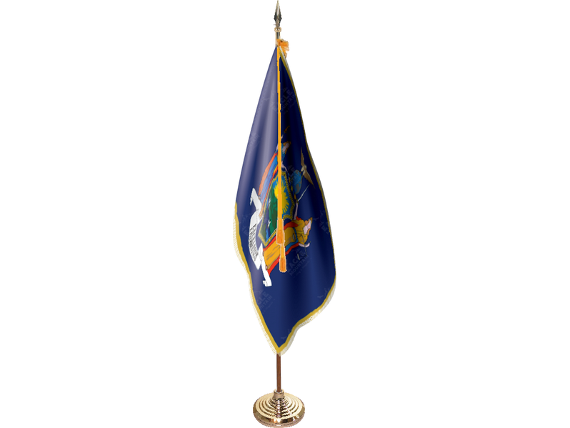 New York Indoor Presentation Flagpole Set