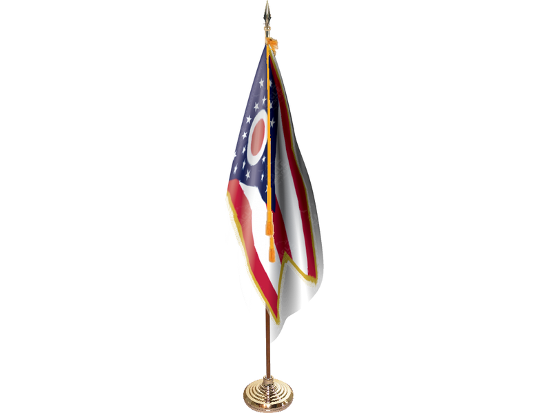 Ohio Indoor Presentation Flagpole Set