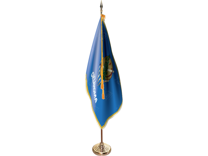 Oklahoma Indoor Presentation Flagpole Set