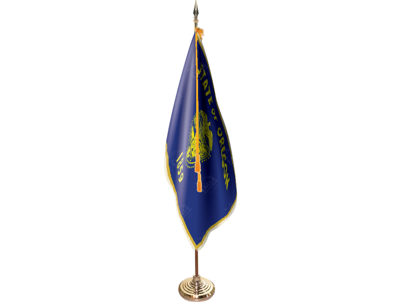 Oregon Indoor Presentation Flagpole Set