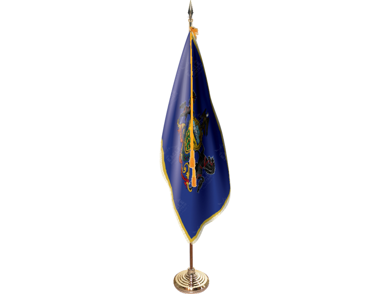 Pennsylvania Indoor Presentation Flagpole Set