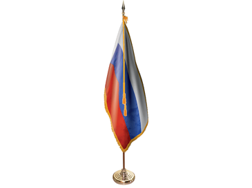 Russia Indoor Presentation Flagpole Set - Oak Pole