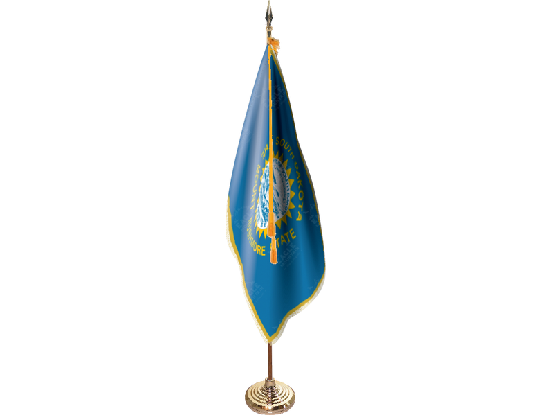 South Dakota Indoor Presentation Flagpole Set