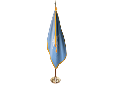 Somalia Indoor Presentation Flagpole Set - Oak Pole