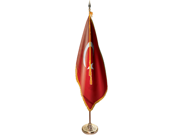 Turkey Indoor Presentation Flagpole Set - Oak Pole
