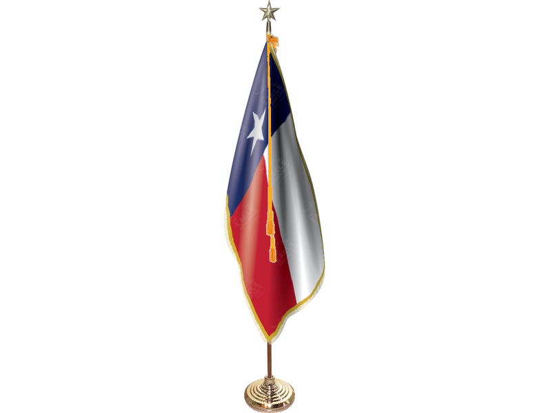 Texas Indoor Presentation Flagpole Set