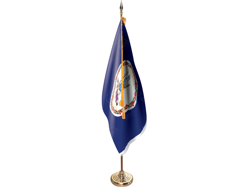 Virginia Indoor Presentation Flagpole Set