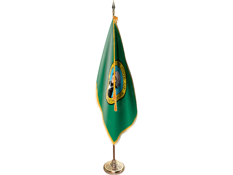 Washington Indoor Presentation Flagpole Set