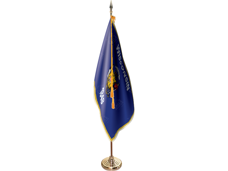 Wisconsin Indoor Presentation Flagpole Set
