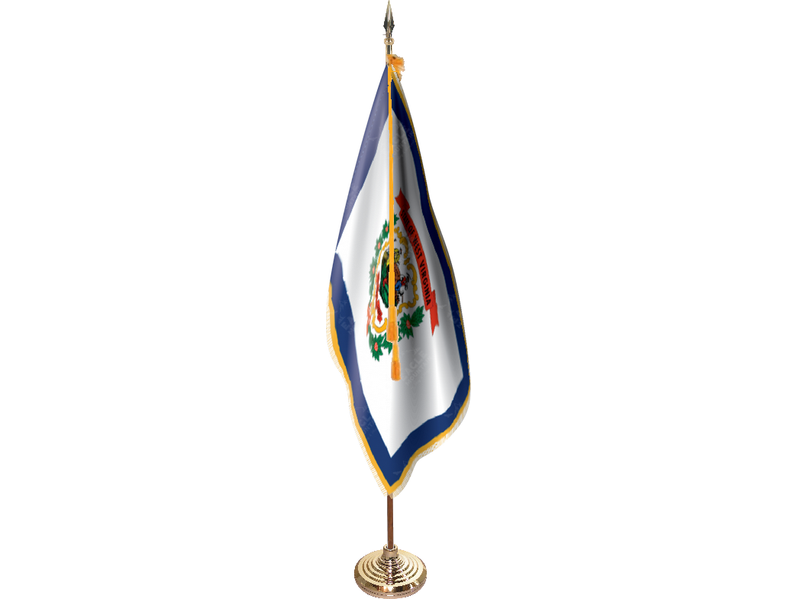West Virginia Indoor Presentation Flagpole Set