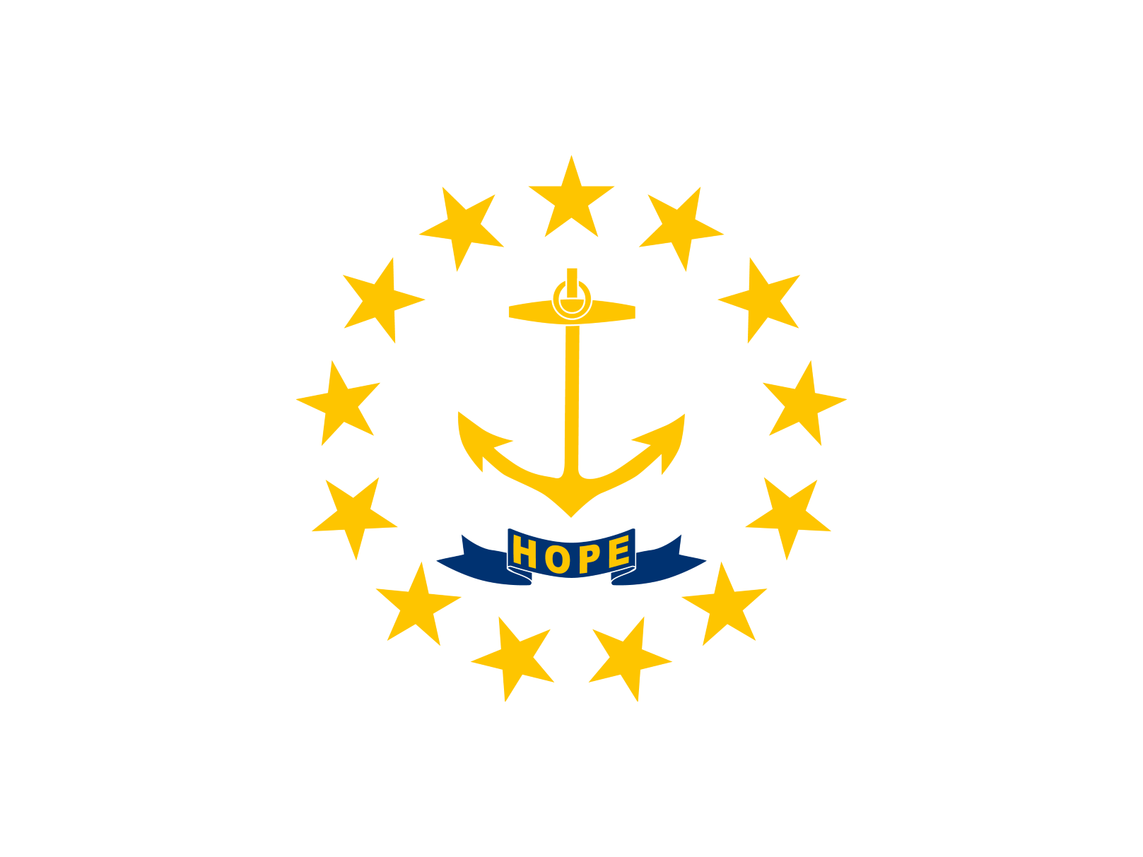 Rhode Island Flag for Indoor Use
