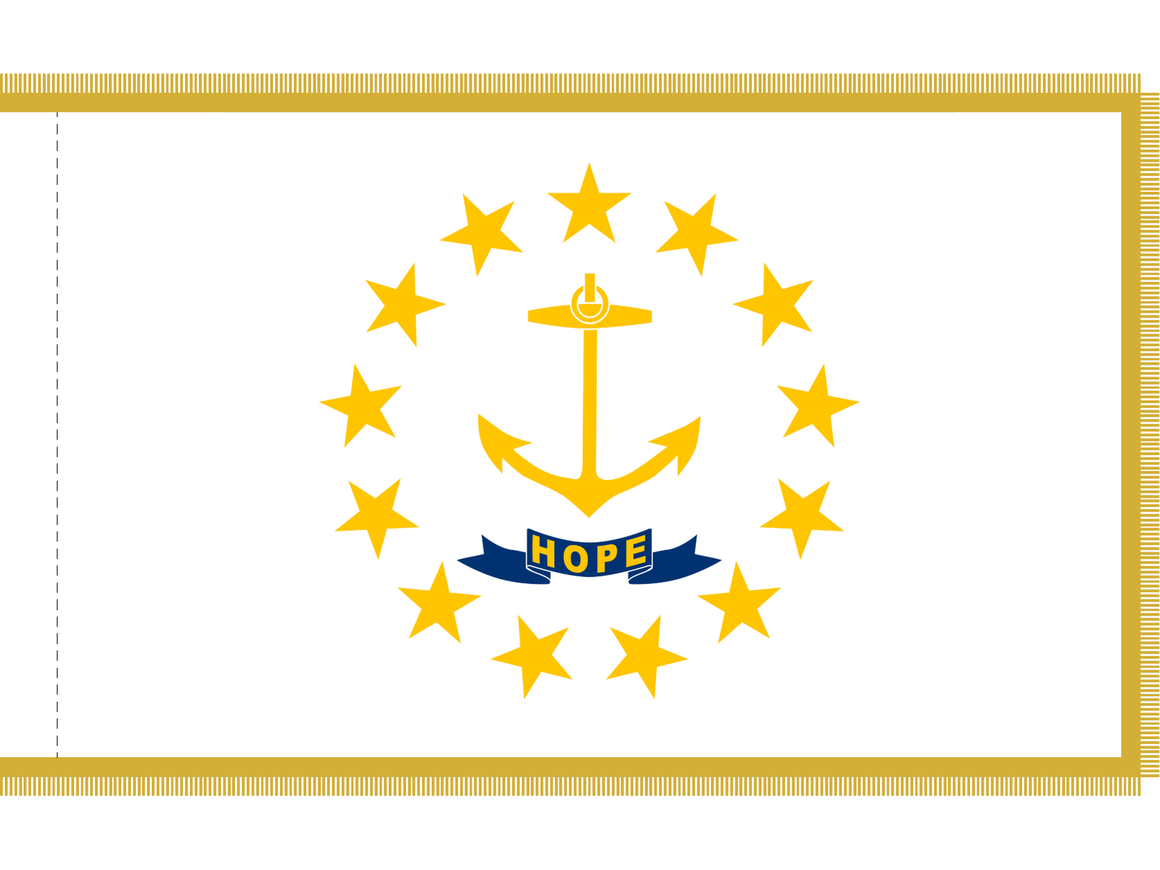 Rhode Island Flag for Indoor Use