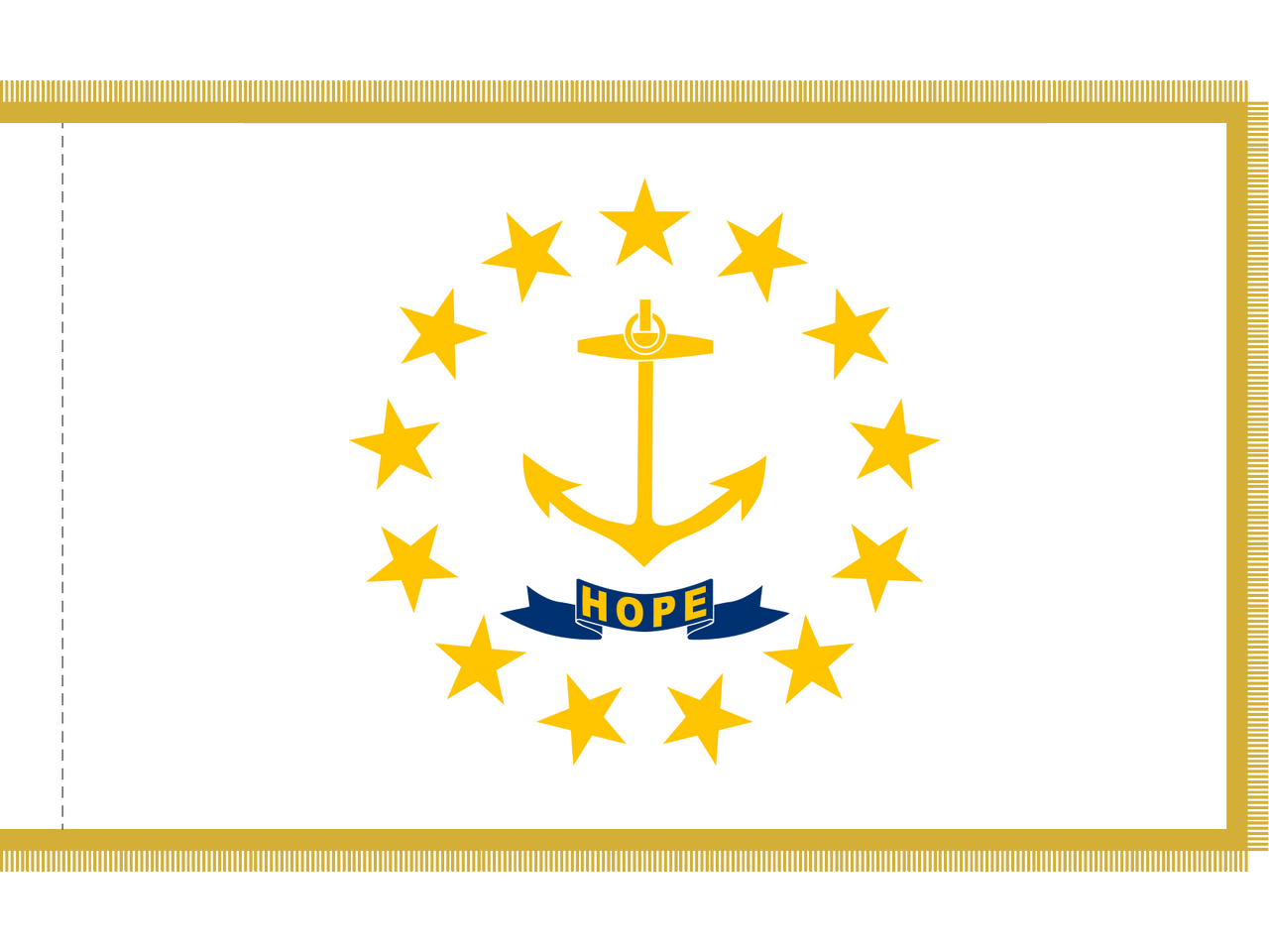 Rhode Island Indoor Presentation Flagpole Set